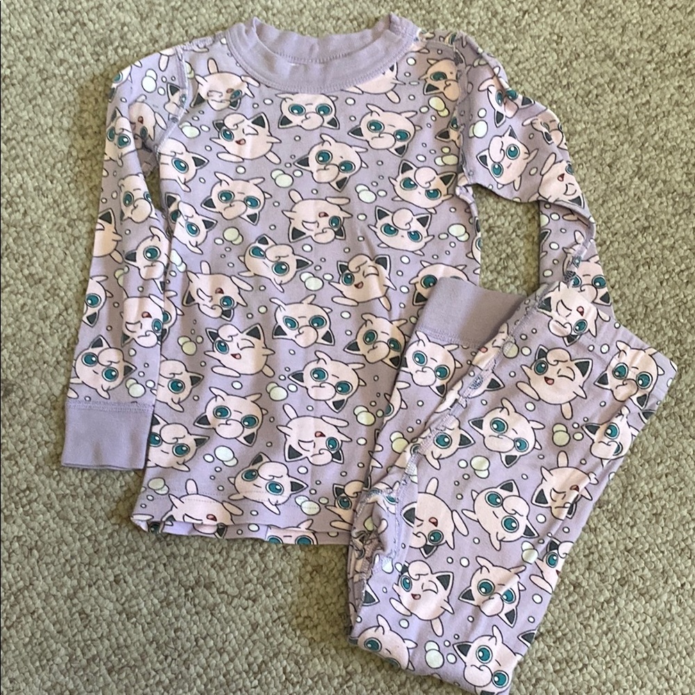 Hanna Andersson Kids Pajama Set - Light Purple and White